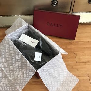 Bally men’s leather Oxford black new 10M with box